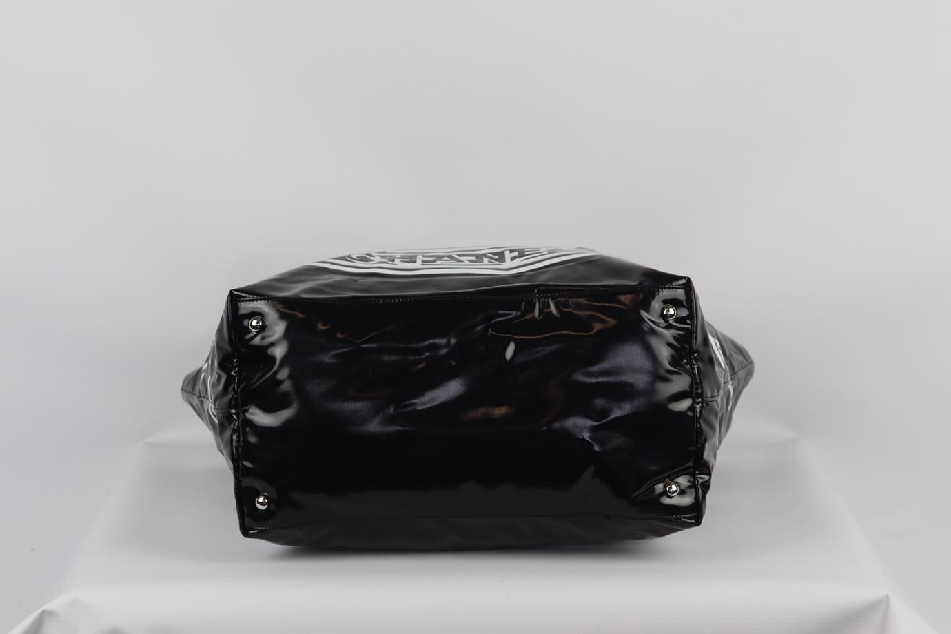 Chanel 2019 La Pausa Bay Small Coated Canvas And Leather Tote Bag For Sale 3