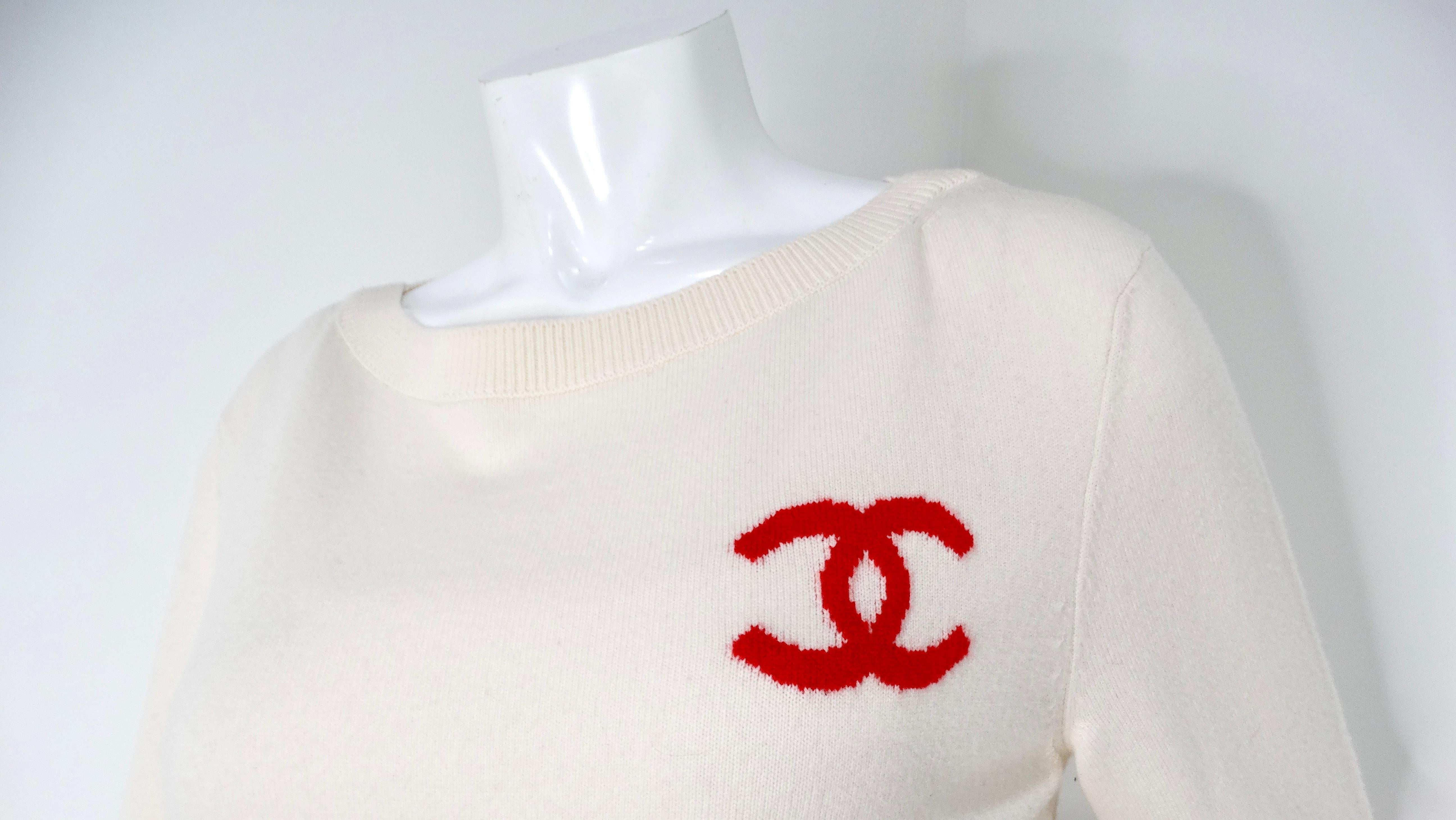 Beige Chanel 2019 La Pausa Pull en cachemire en vente