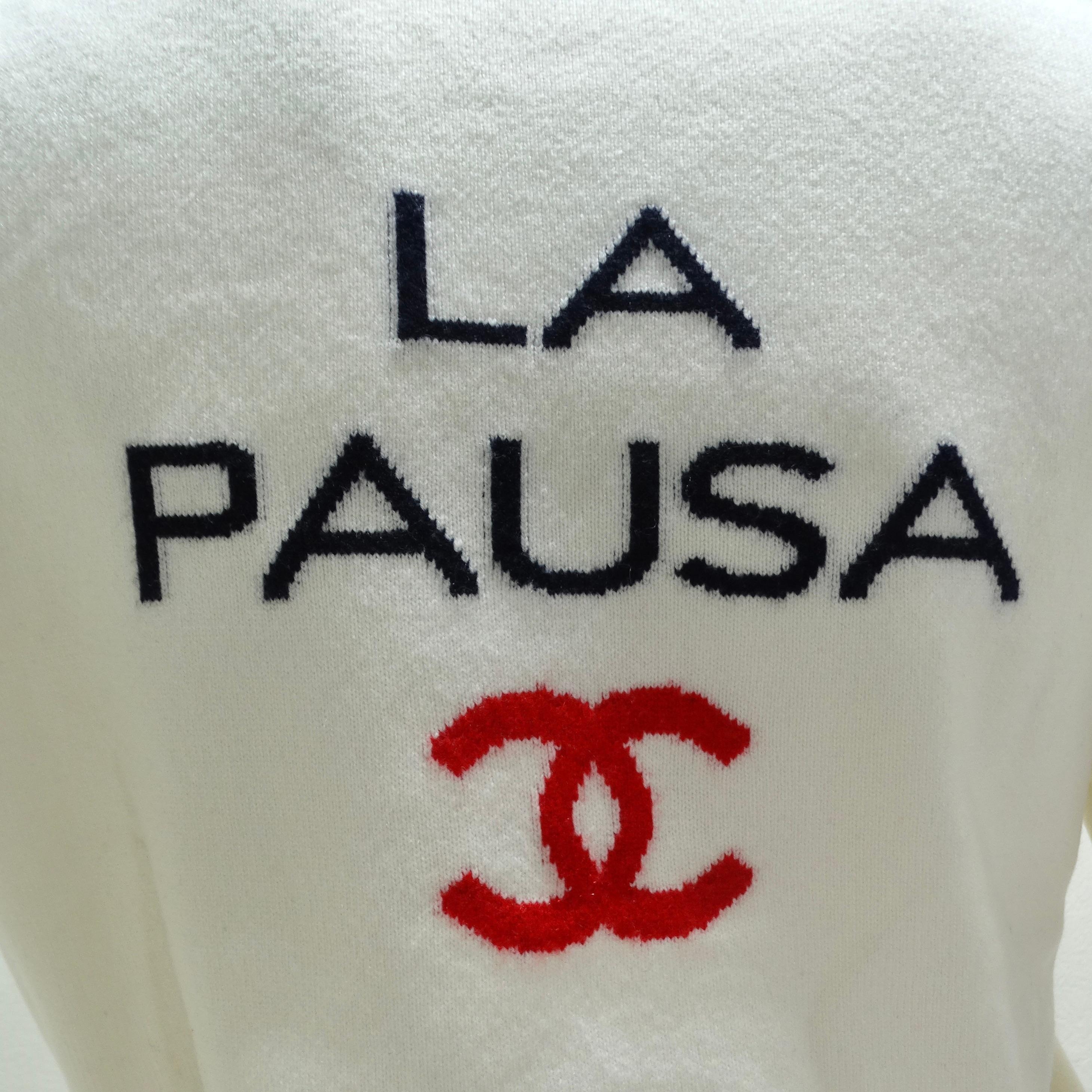 Chanel 2019 La Pausa Cashmere Sweater For Sale 2