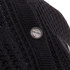 CHANEL 2019 La Pausa cotton linen CC buttons open knit cropped cardigan FR36 S