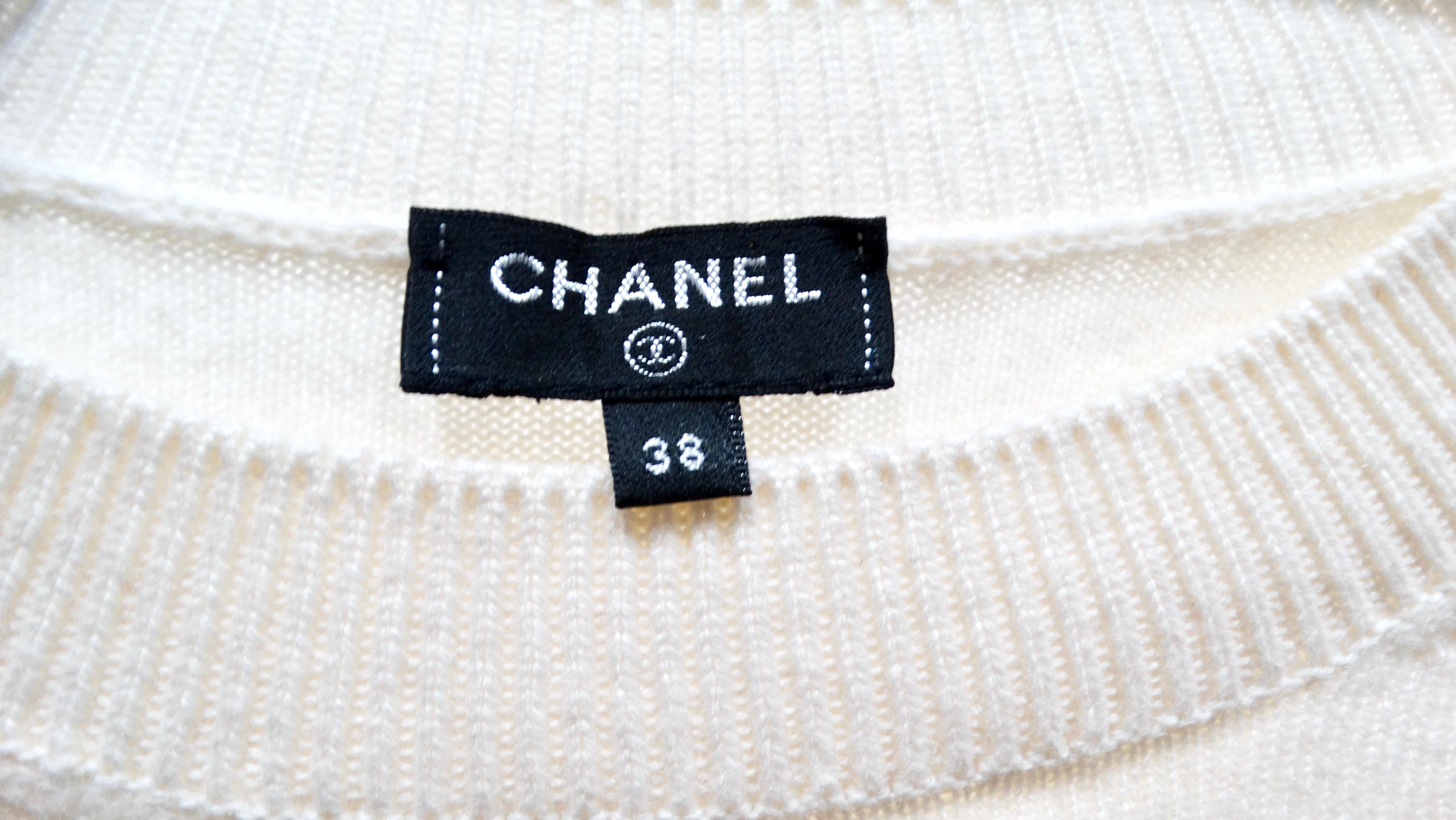 Chanel 2019 La Pausa Cream Cashmere Sweater 1