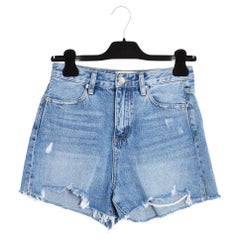 Chanel 2019 La Pausa Short Jean FR36 Used Denim Mom Shorts Pants US27 size S