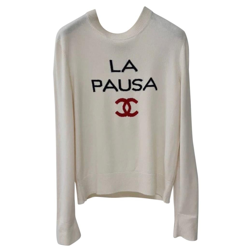 CHANEL 2019 La Pausa Sweater For Sale at 1stDibs | chanel la pausa sweater, la  pausa chanel sweater, chanel la pausa shirt