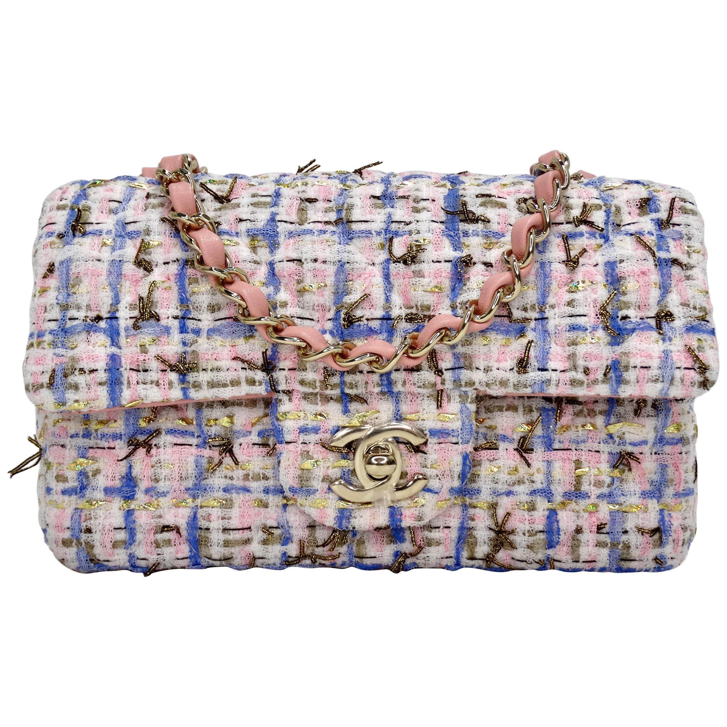 Chanel 2019 Mini Tweed Flap Bag