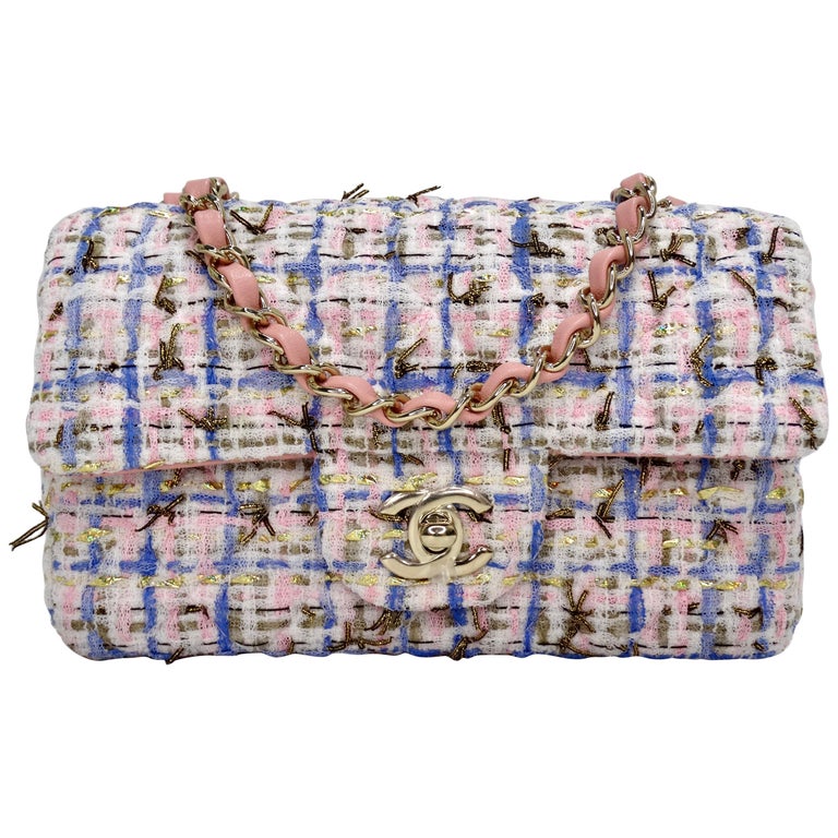Chanel 2019 Mini Tweed Flap Bag At 1Stdibs