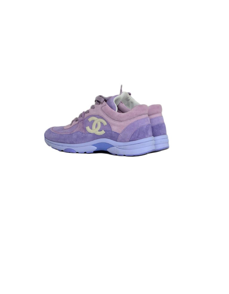 Chanel sneakers purple deals