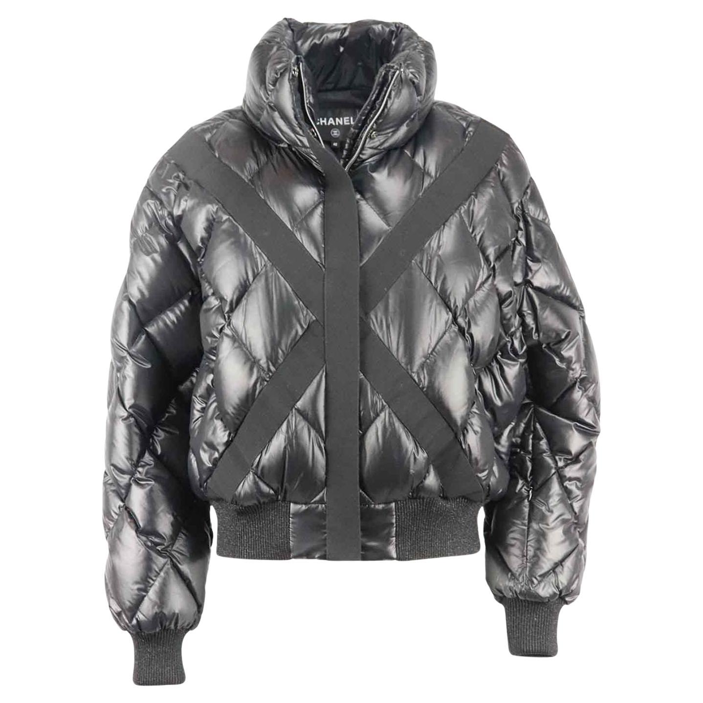 Chanel 2019 Quilted Shell Down Jacket FR 40 UK 12 