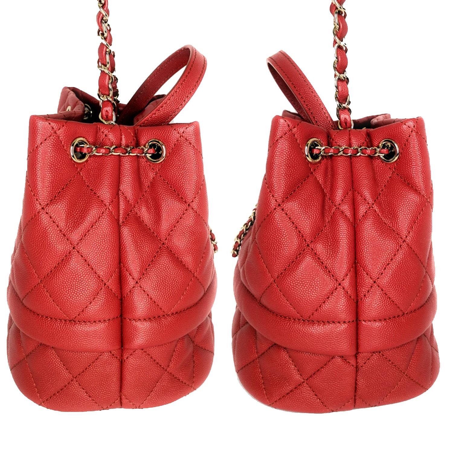 Chanel rolled up drawstring bucket bag store