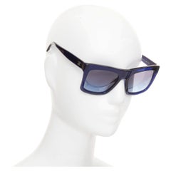 CHANEL 2019 Runway 71042A midnight acetate gradient lenses square sunglasses