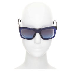 CHANEL 2019 Runway 71042A midnight acetate gradient lenses square sunglasses