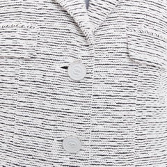 CHANEL 2019 Runway By the Sea white metallic tweed oversized blazer jacket FR42