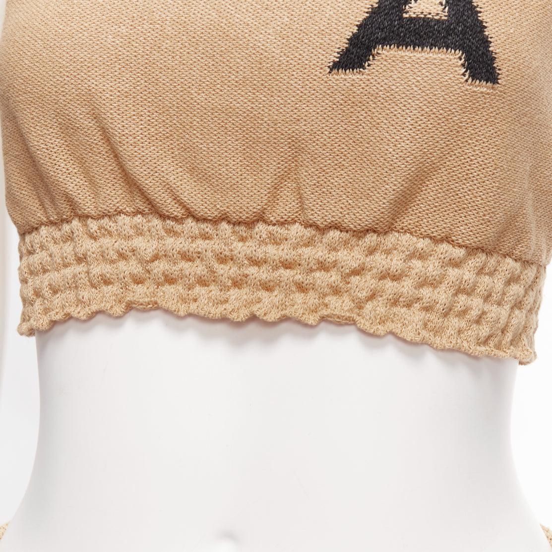 CHANEL 2019 Runway beige viscose paper LOGO crop top skirt set FR34 XS Kylie Jenner
Reference: YIKK/A00096
Brand: Chanel
Designer: Virginie Viard
Collection: 2019
As seen on: Khloe Kardashian, Kylie Jenner
Material: Viscose, Paper
Color: Beige,