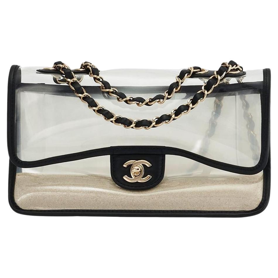 Chanel 2019 Sand By The Sea Pvc And Leather Single Flap Shoulder Bag