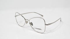 Chanel 2019 Silver-Tone Metal Frame Butterfly Style Eye Glasses