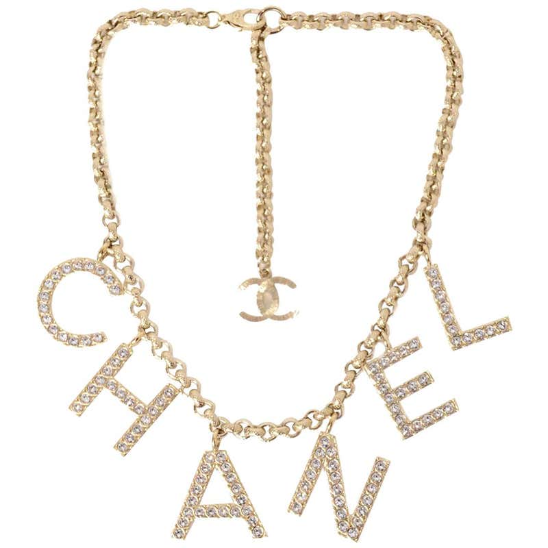 Chanel 2019 Sold Out By The Sea Collection Crystal Name Necklace at ...