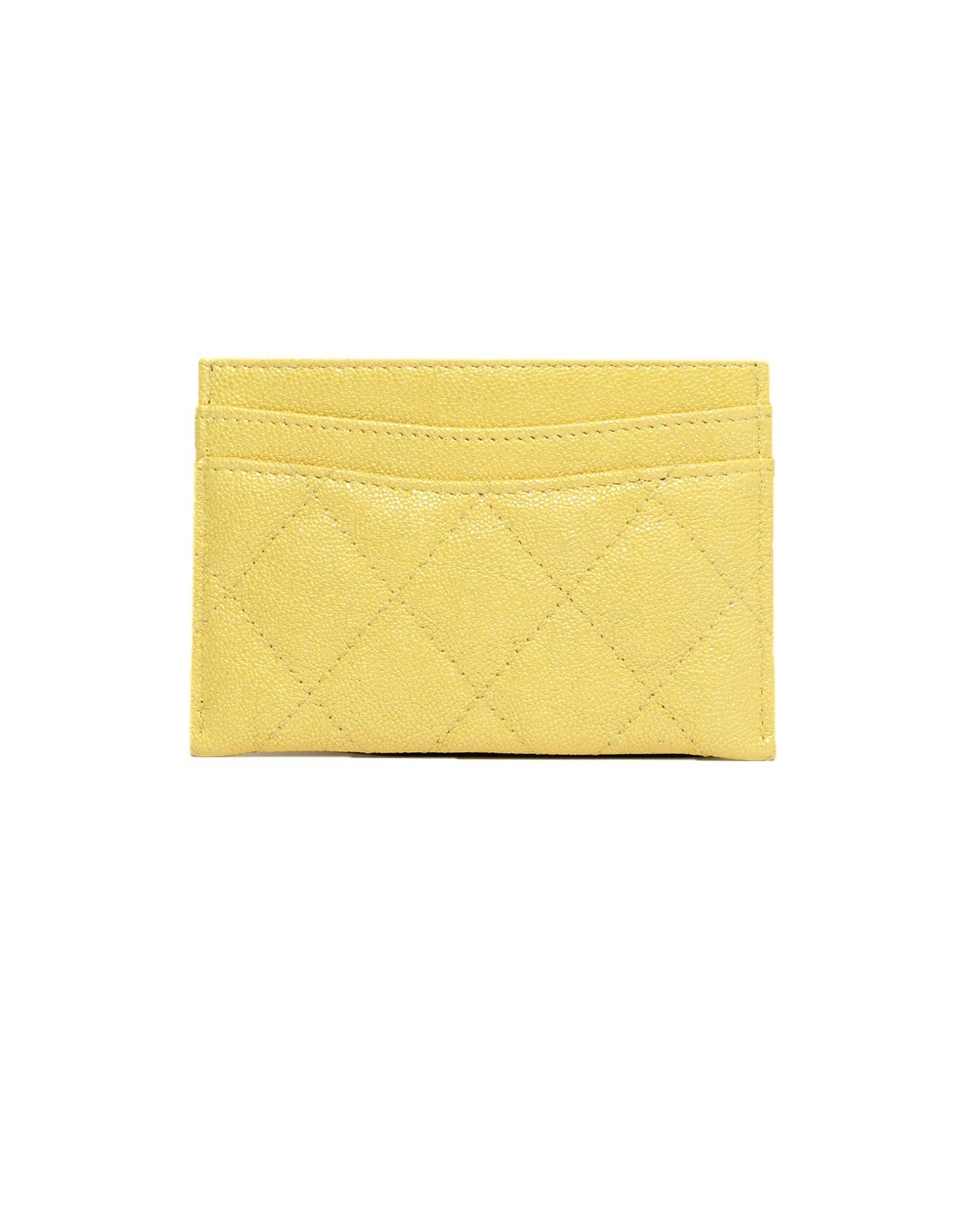 chanel yellow card holder