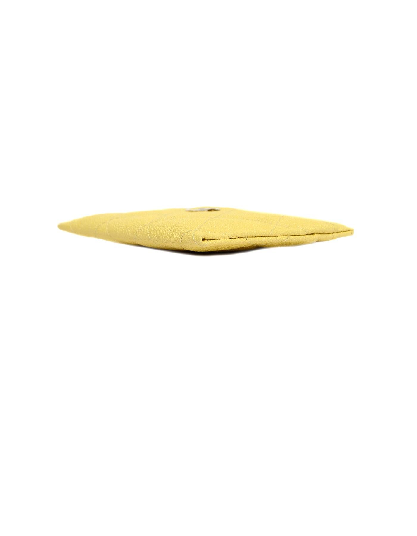 yellow chanel card holder