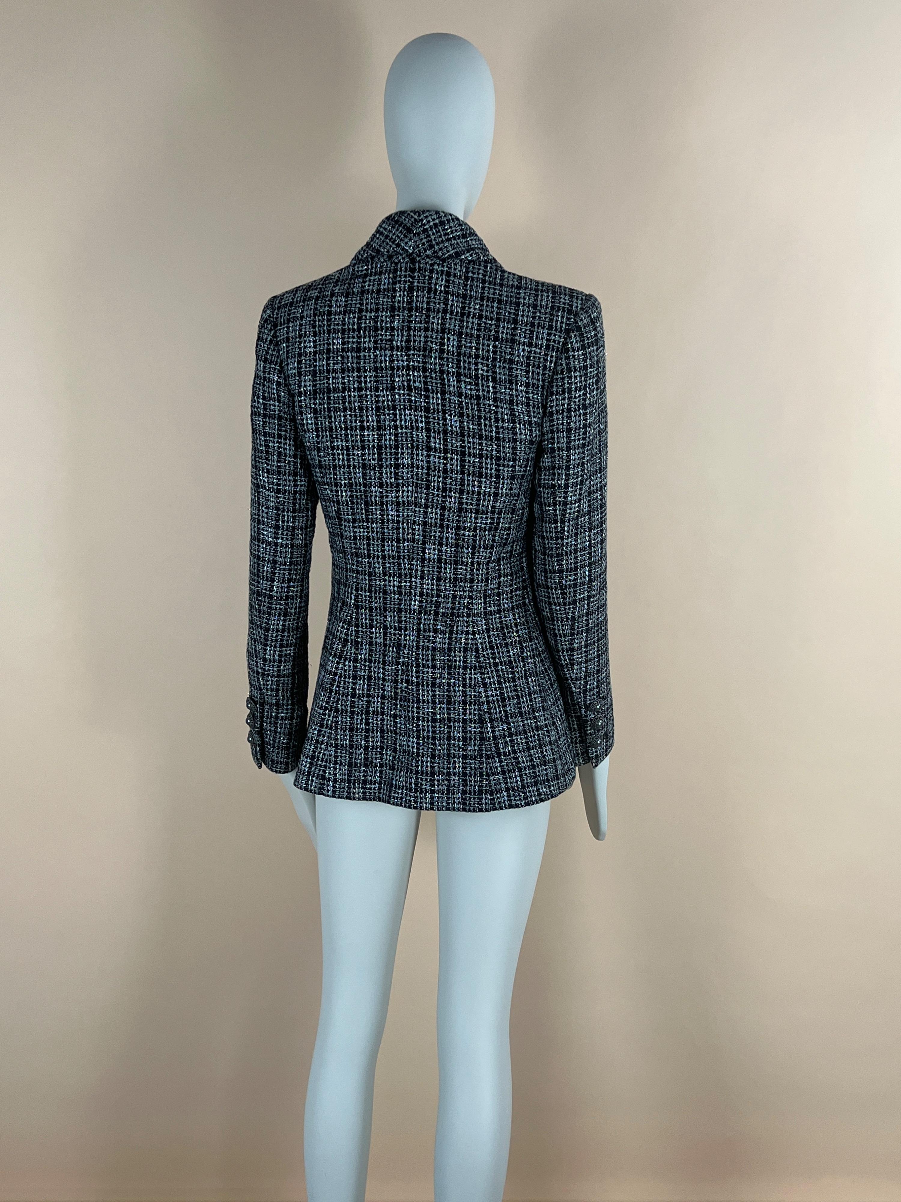 Chanel 2019 Spring Black Lesage Tweed Jacket 12