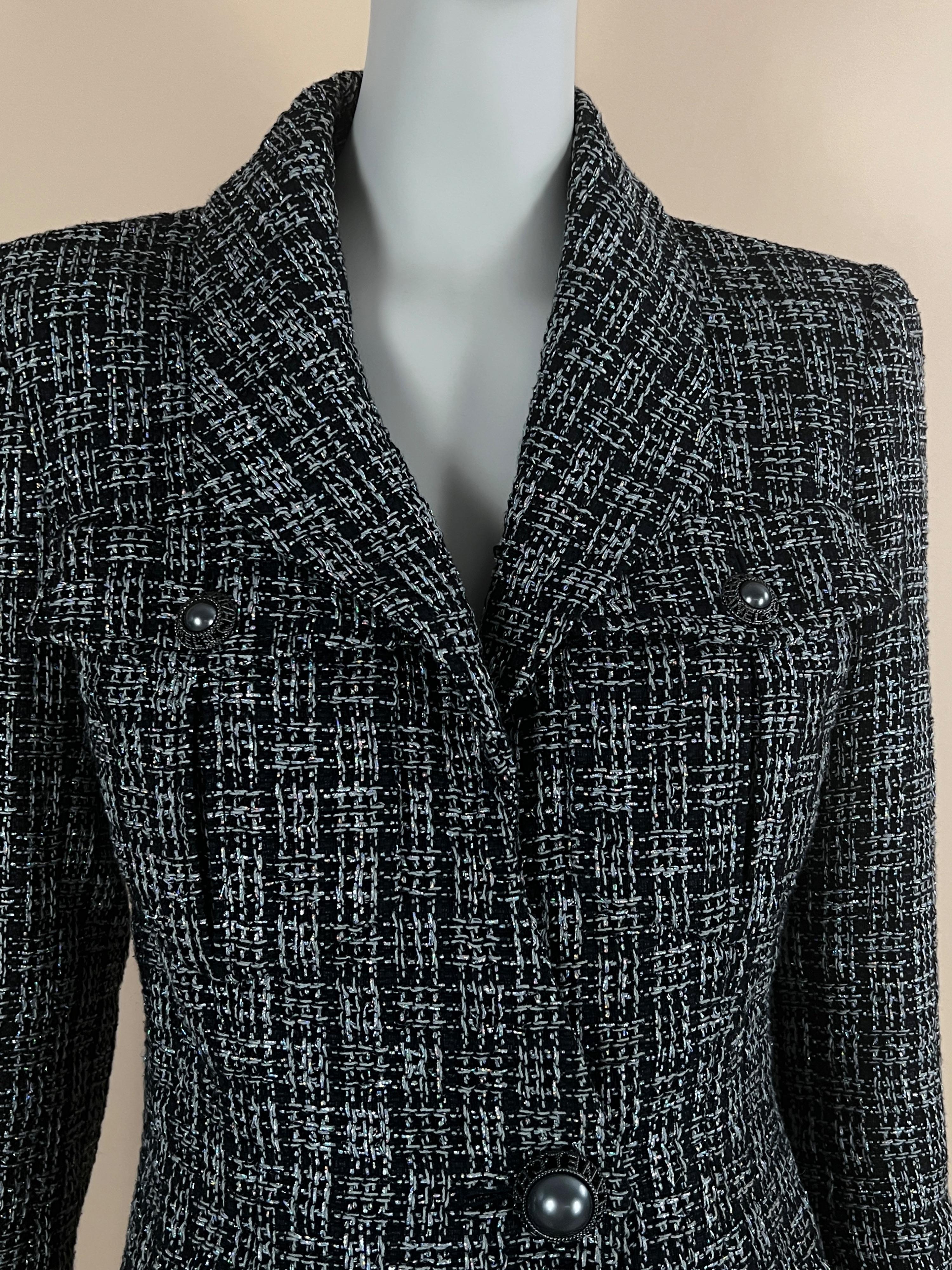 Chanel 2019 Spring Black Lesage Tweed Jacket 2