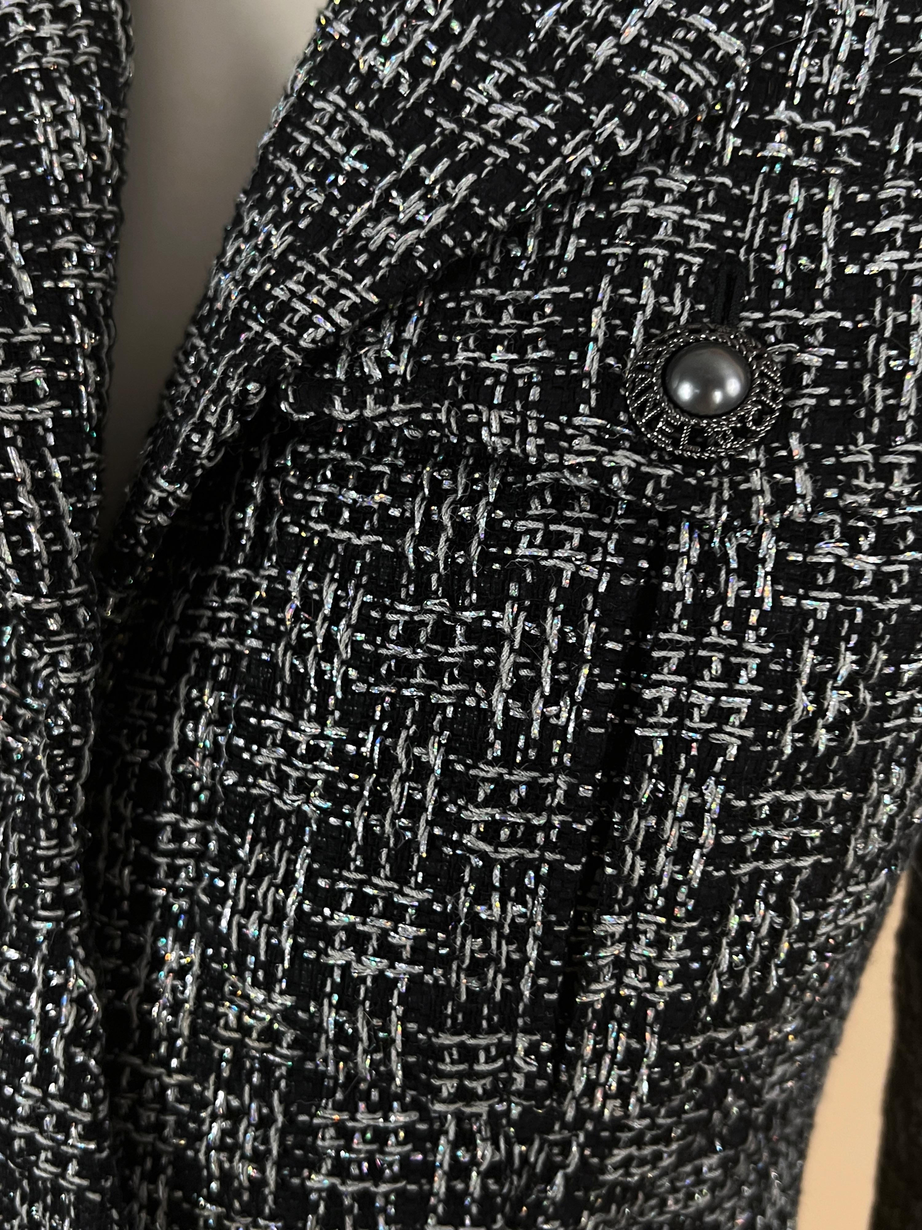 Chanel 2019 Spring Black Lesage Tweed Jacket 5