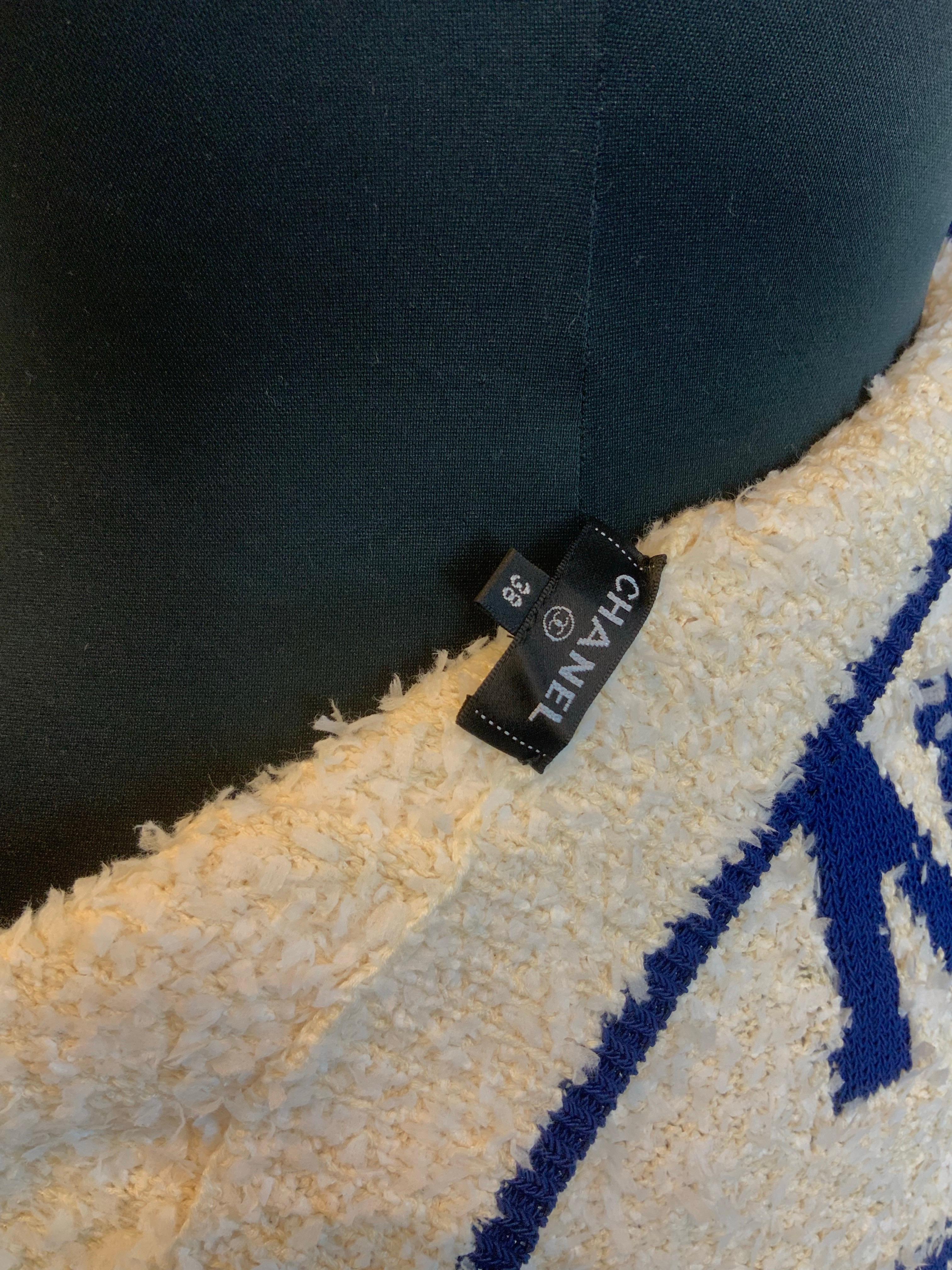 Chanel 2019 White Rue Cambon Tweed skirt For Sale 1