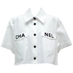 Chanel  2019 White Shirt Runway Piece  NEW 40FR