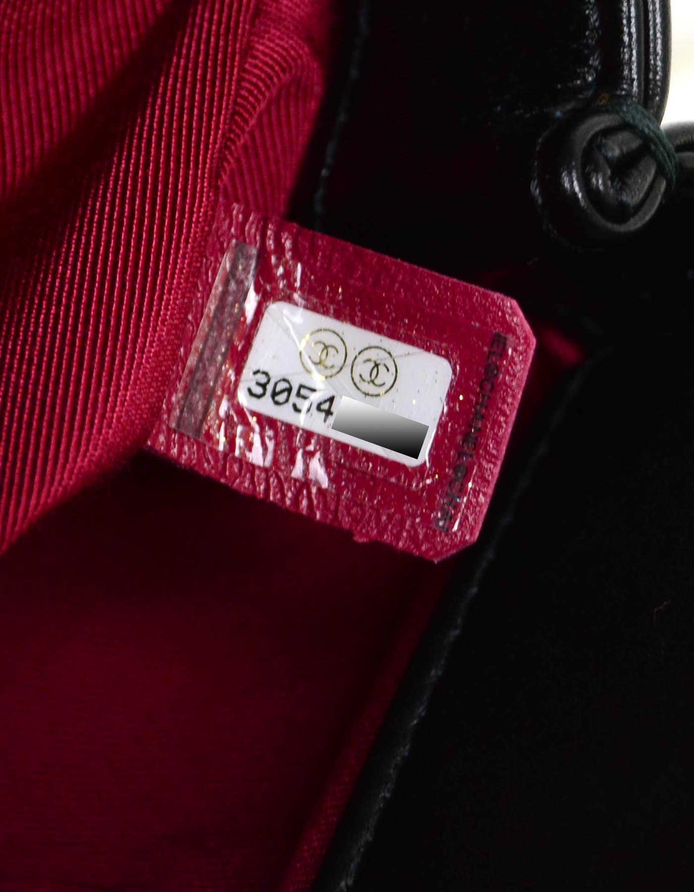 Chanel 2020 Black Calfskin Crystal Pearls Small Mini Flap Crossbody Bag w/ TAGS 1