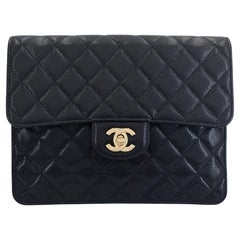 Chanel 2020 Black Caviar Timeless Clutch Bag GHW 68605