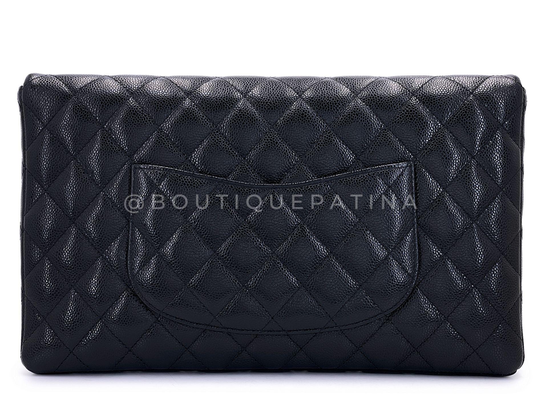 De las mujeres Chanel 2020 Caviar Negro Intemporal Bolso de Solapa SHW 69101 en venta