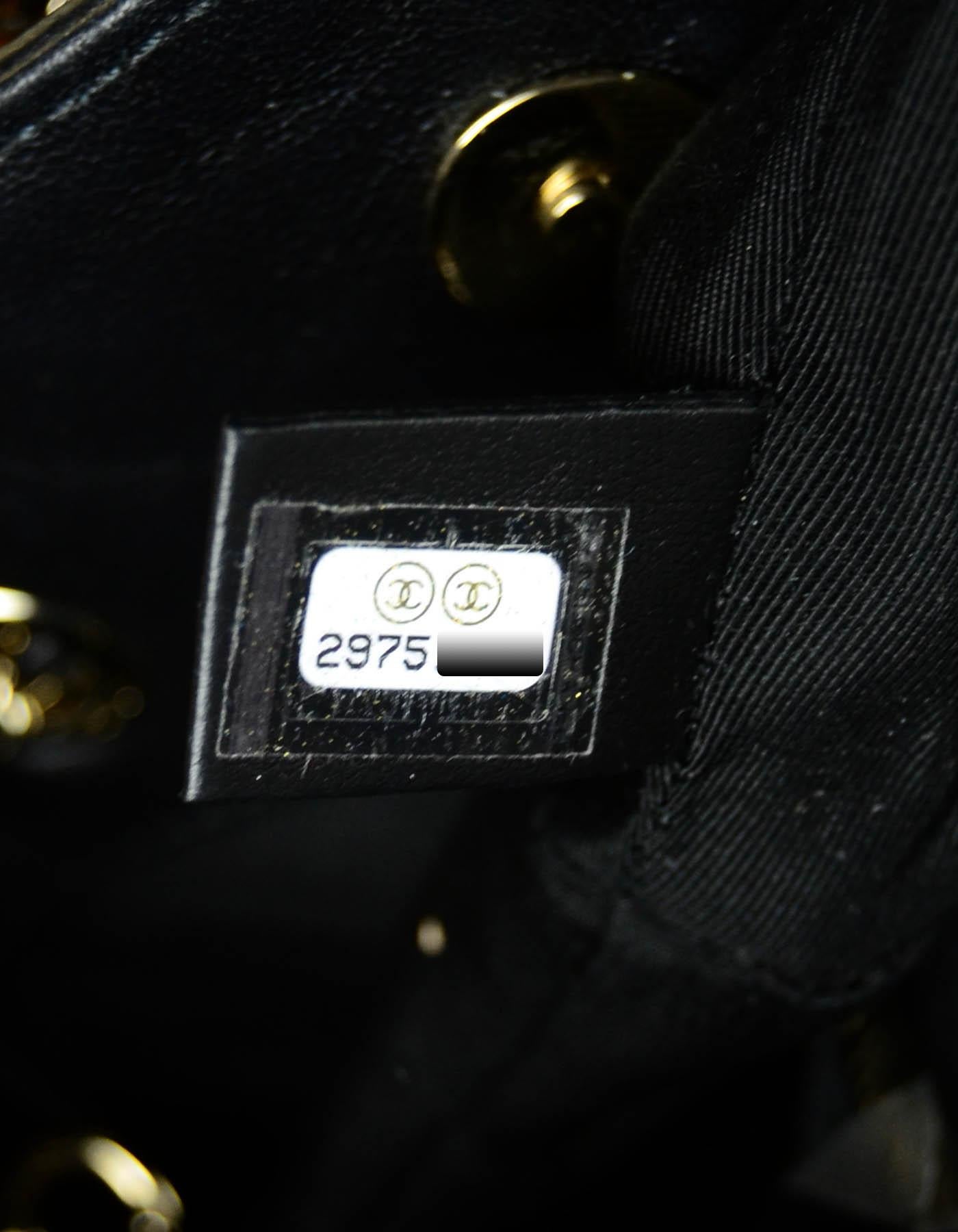 Chanel 2020 Black Lambskin Quilted CC Dweller Drawstring Bucket Tote Bag 5