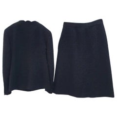 Chanel 2020 Schwarzes Tweed Jacke Rock Anzug-Set aus Tweed