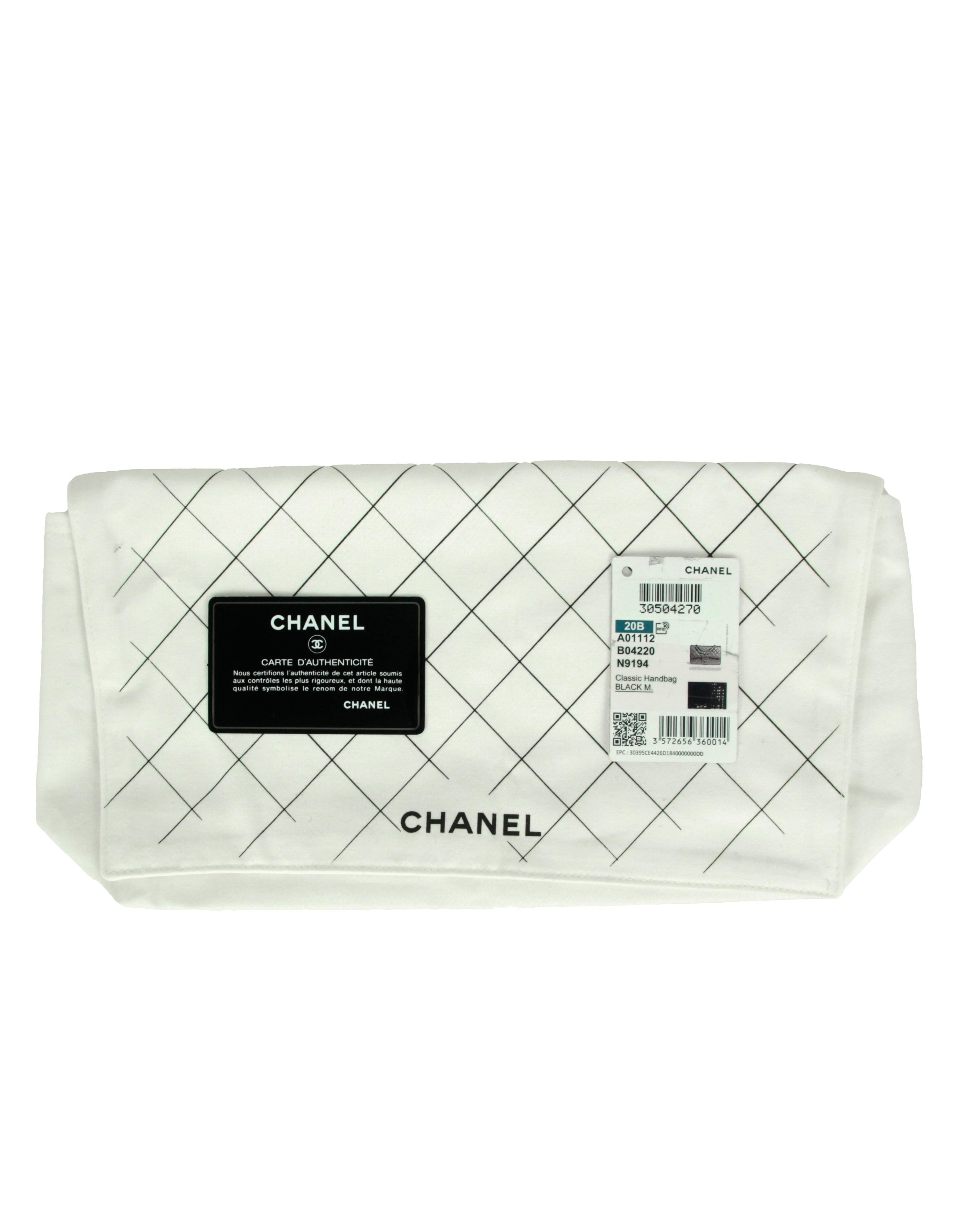 Chanel 2020 Black/White Tweed Medium Classic Double Flap Bag rt $9, 400 en vente 5