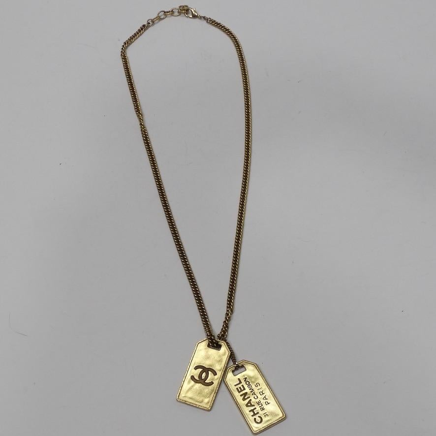 chanel tag necklace