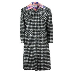 Chanel 2020 Checked Cotton Blend Tweed Coat Fr 50 UK 22