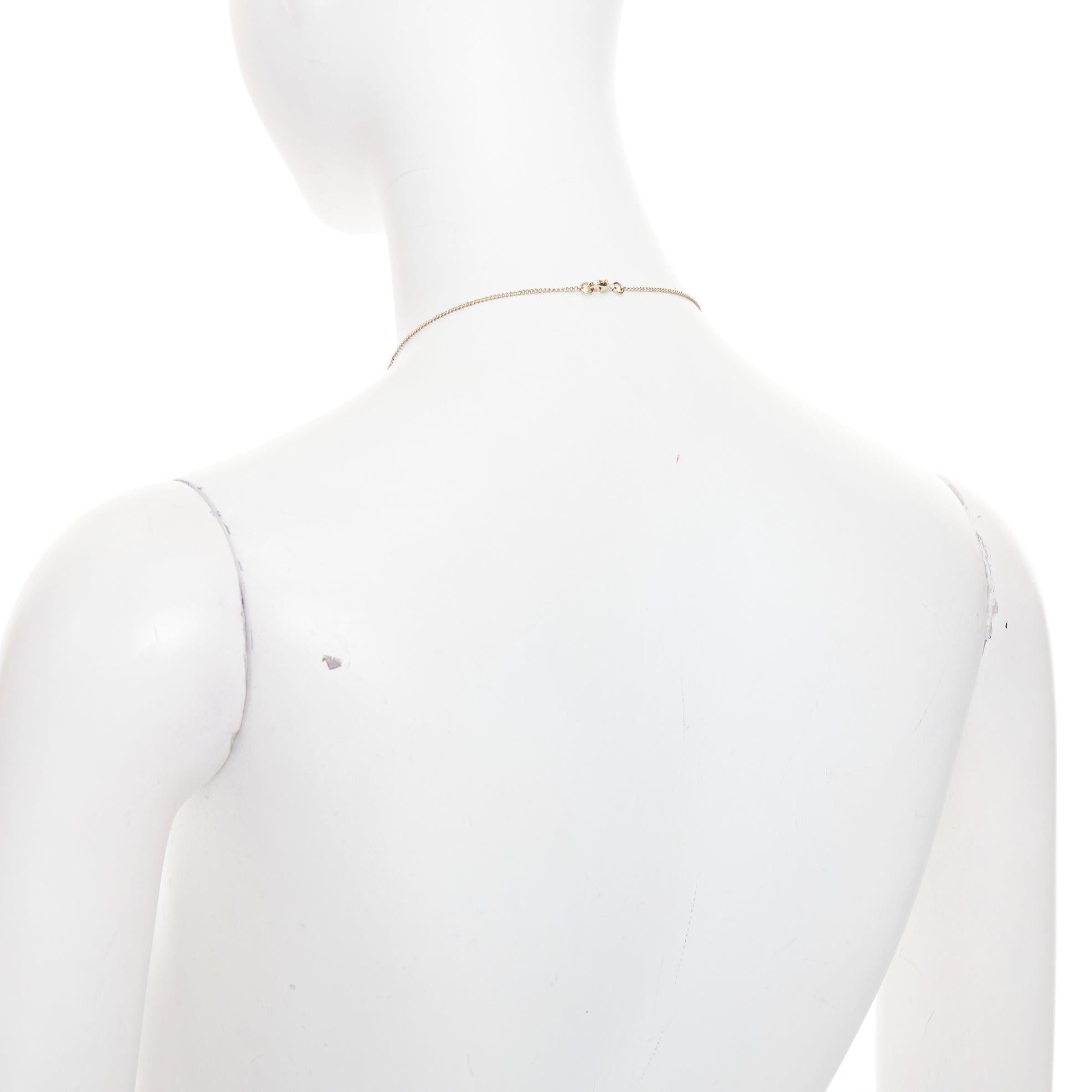 CHANEL 2020 - Collier chaîne en or avec pendentif en cristal fausse perle et logo CC en vente 2