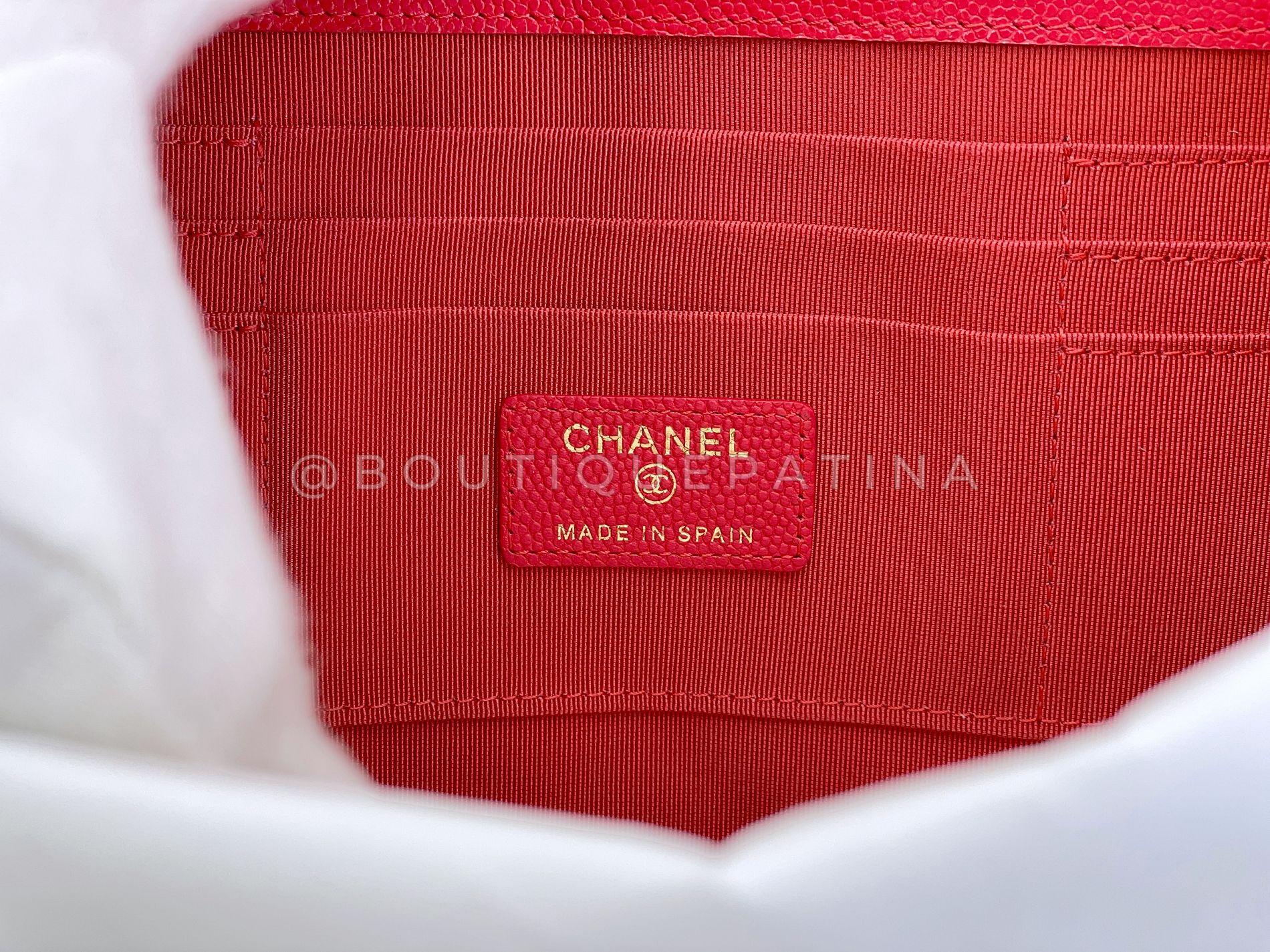 Chanel 2020 Sac à main Timeless en caviar rose foncé GHW 68623 en vente 5