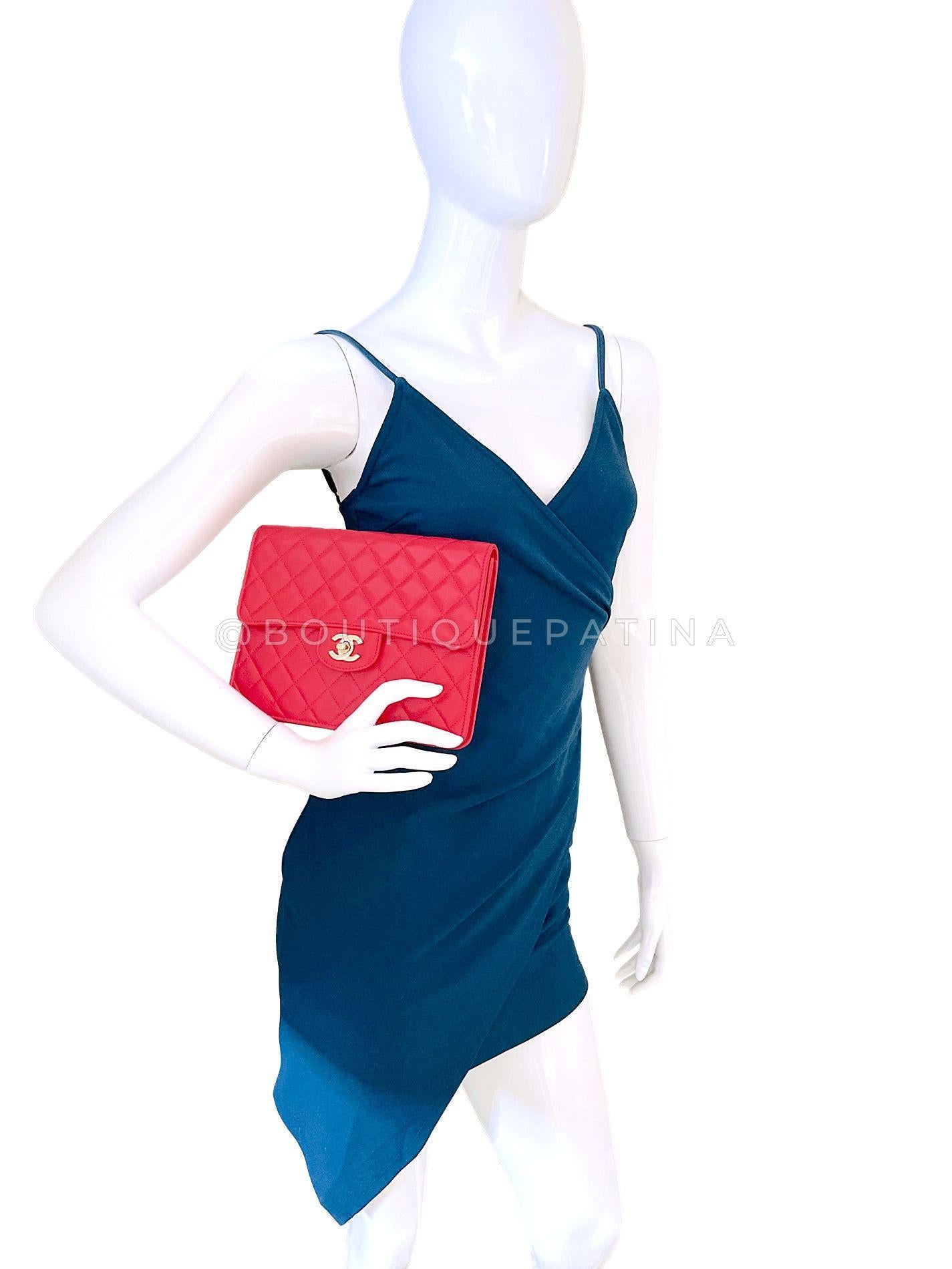 Chanel 2020 Sac à main Timeless en caviar rose foncé GHW 68623 en vente 8