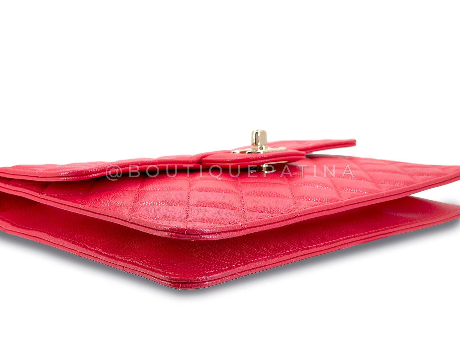 Chanel 2020 Sac à main Timeless en caviar rose foncé GHW 68623 en vente 1