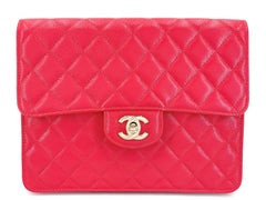 Chanel 2020 Dark Pink Caviar Timeless Clutch Bag GHW 68623