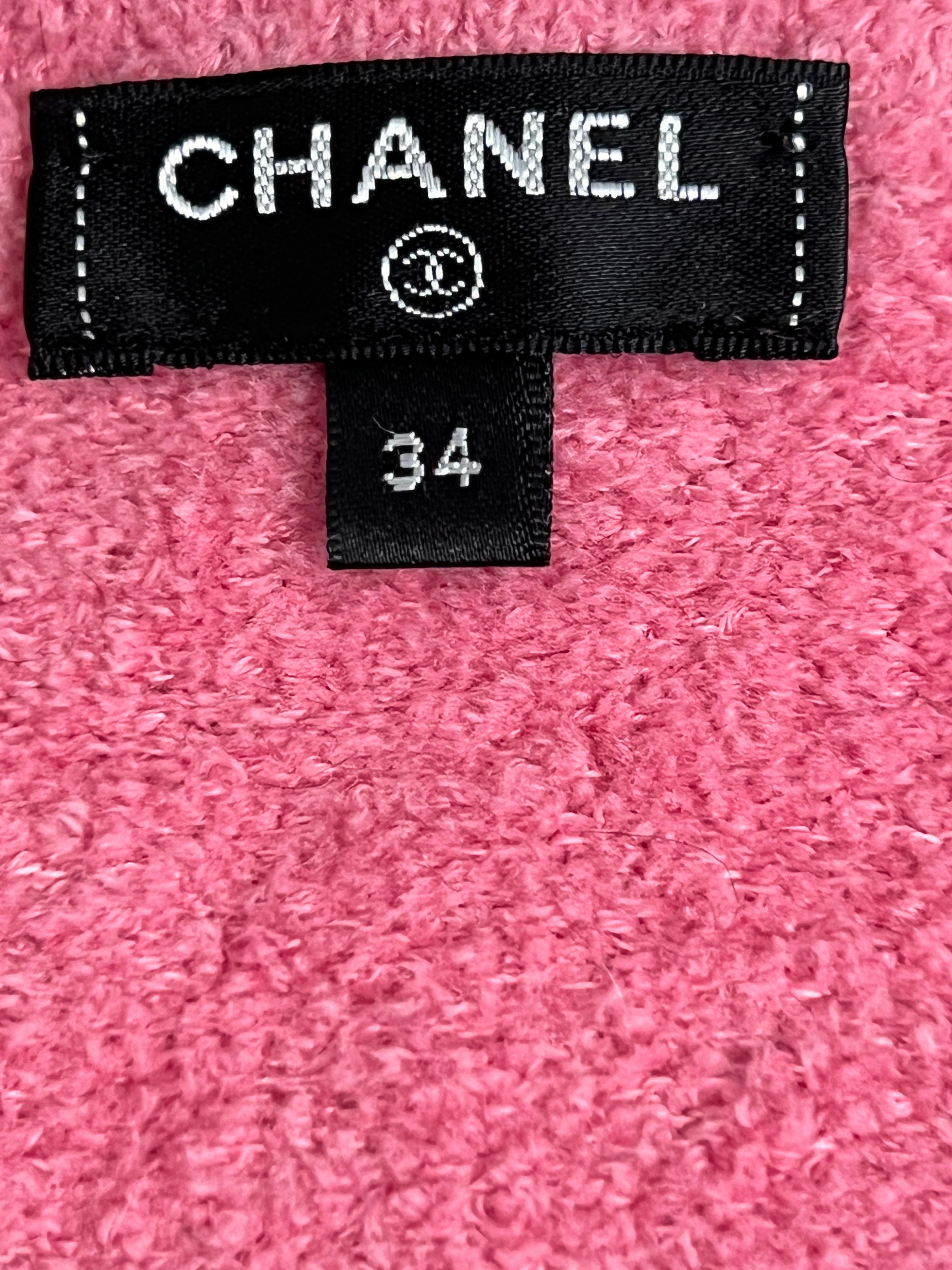 Chanel 2020 Famous Chain Trim Fluffy Jacket 5