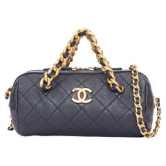 CHANEL 2020 Fashion Therapy Quilted Lambskin small gold hardware bowling bag