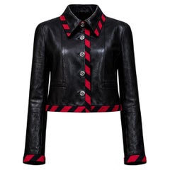 CHANEL 2020 Iconic Ad Campaign Black Leather Jacket 50 FR