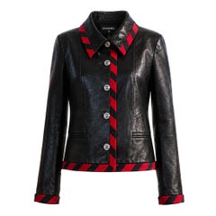 CHANEL 2020 Iconic Ad Campaign Black Leather Jacket 50 FR