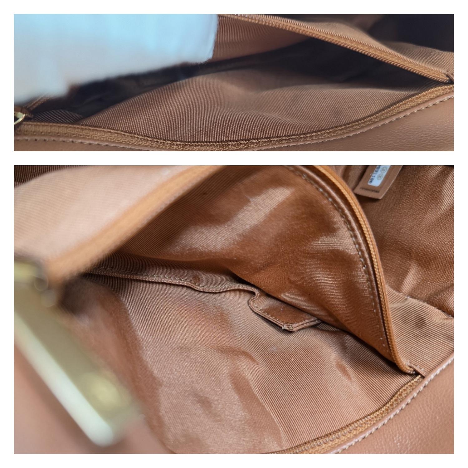 Chanel 2020 Lambskin Quilted Medium Chanel 19 Flap  Caramel For Sale 6