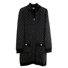 Chanel 2020 New Coco Neige Jewel Buttons Quilted Velvety Dress