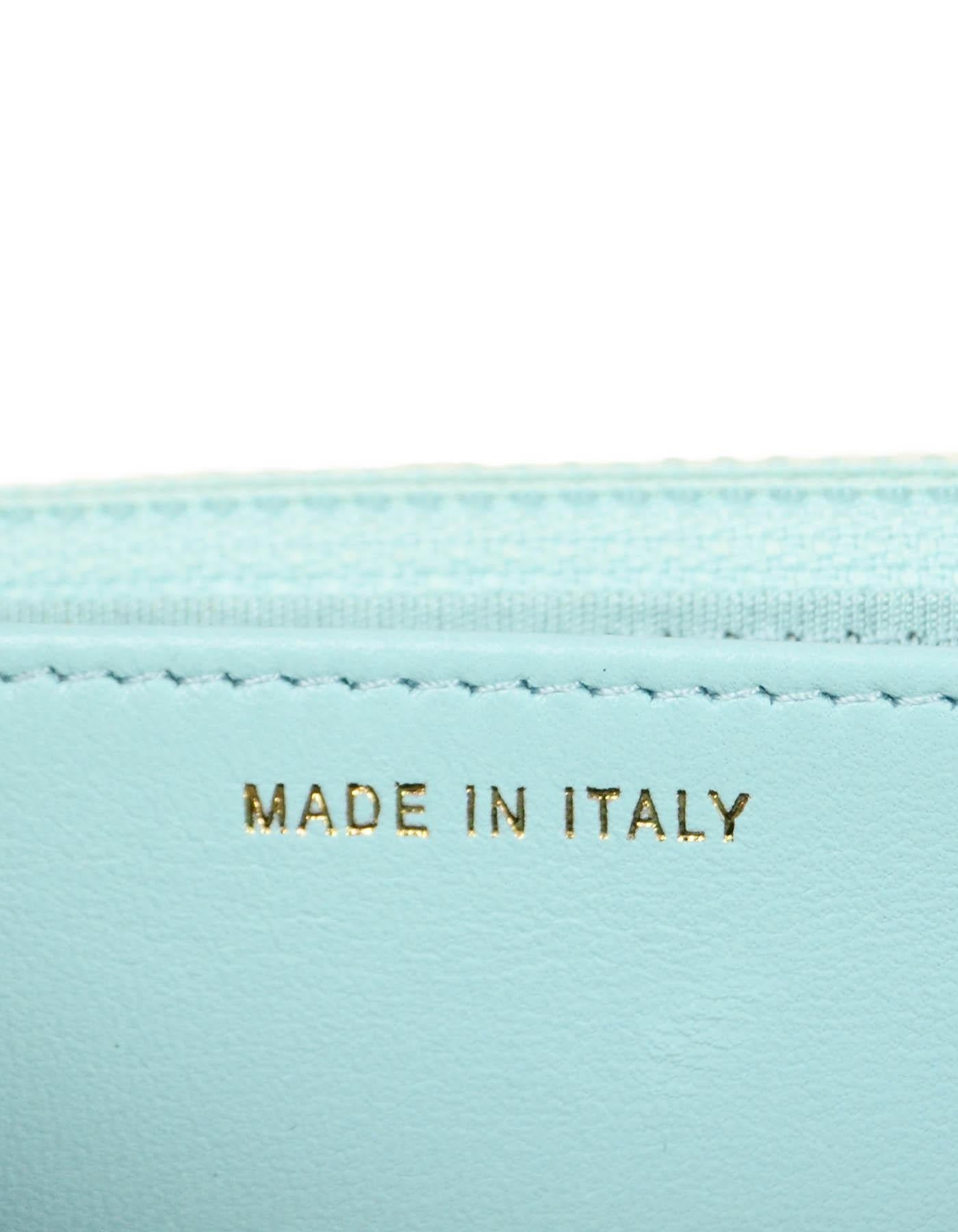 Chanel 2020 NEW Light Blue Quiltedy CC Wallet on Chain WOC Crossbody Bag 5