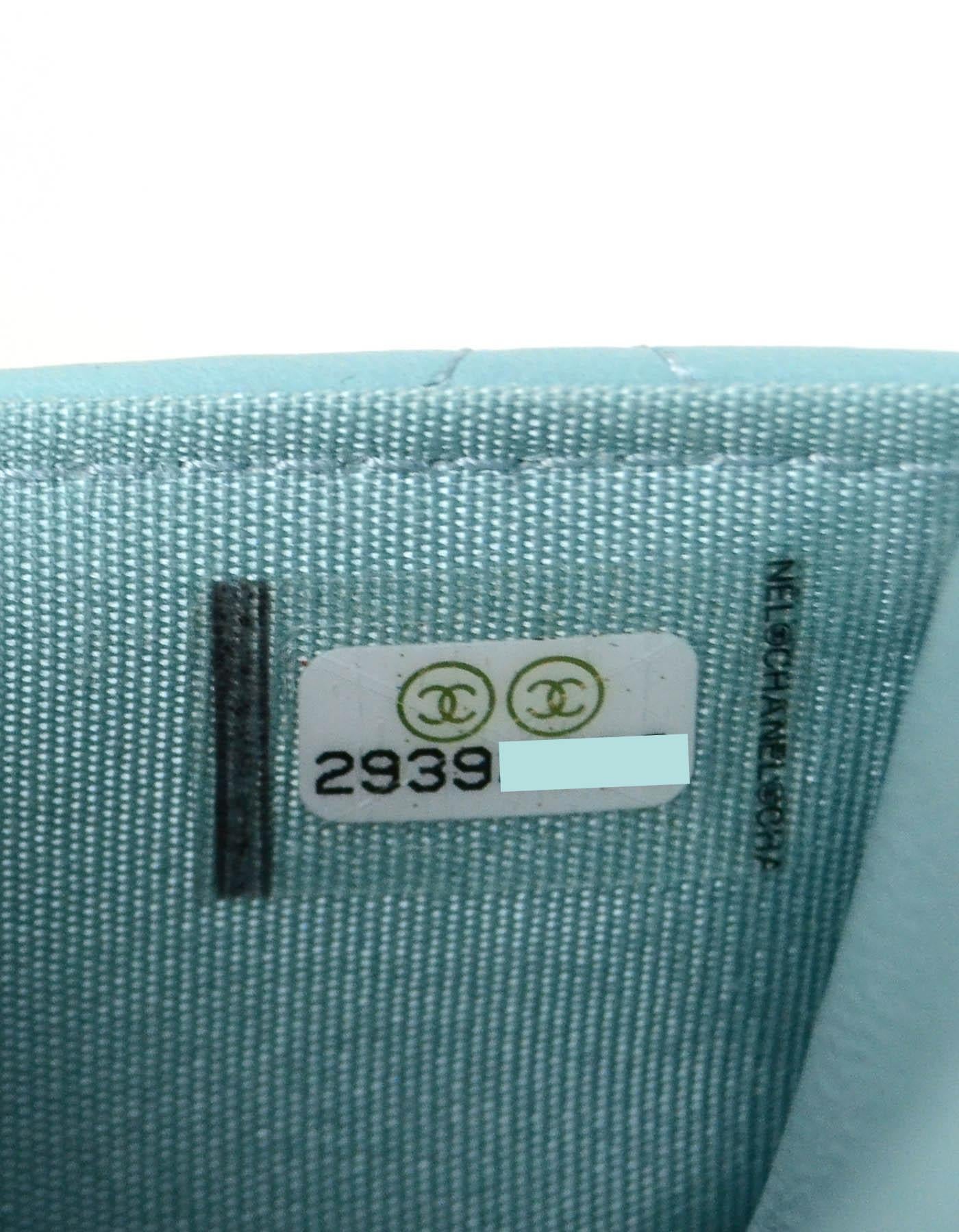 Chanel 2020 NEW Light Blue Quiltedy CC Wallet on Chain WOC Crossbody Bag 6