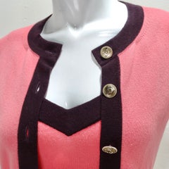 Chanel 2020 Pink Cashmere Cardigan and Tank Set