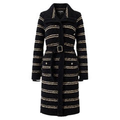 Chanel 2020 Pre-Fall Velvety Deep Blue Relaxed Jacket with CC Belt 36 FR