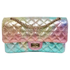 Chanel 2020 Rainbow Metallic Goatskin Small 2.55 Reissue Flap Bag